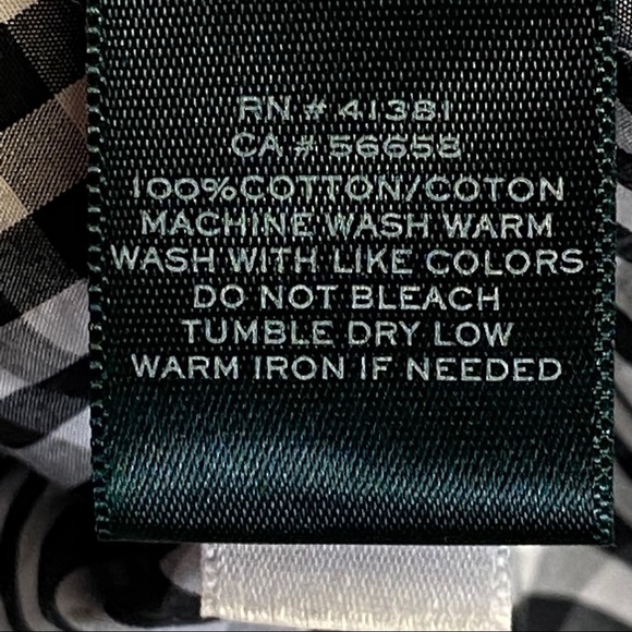 Ralph Lauren Black & White Gingham Bell Sleeve Top - Picture 10 of 10